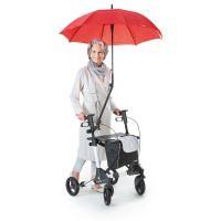 Topro Schirm rot mit Multifunktionsarm