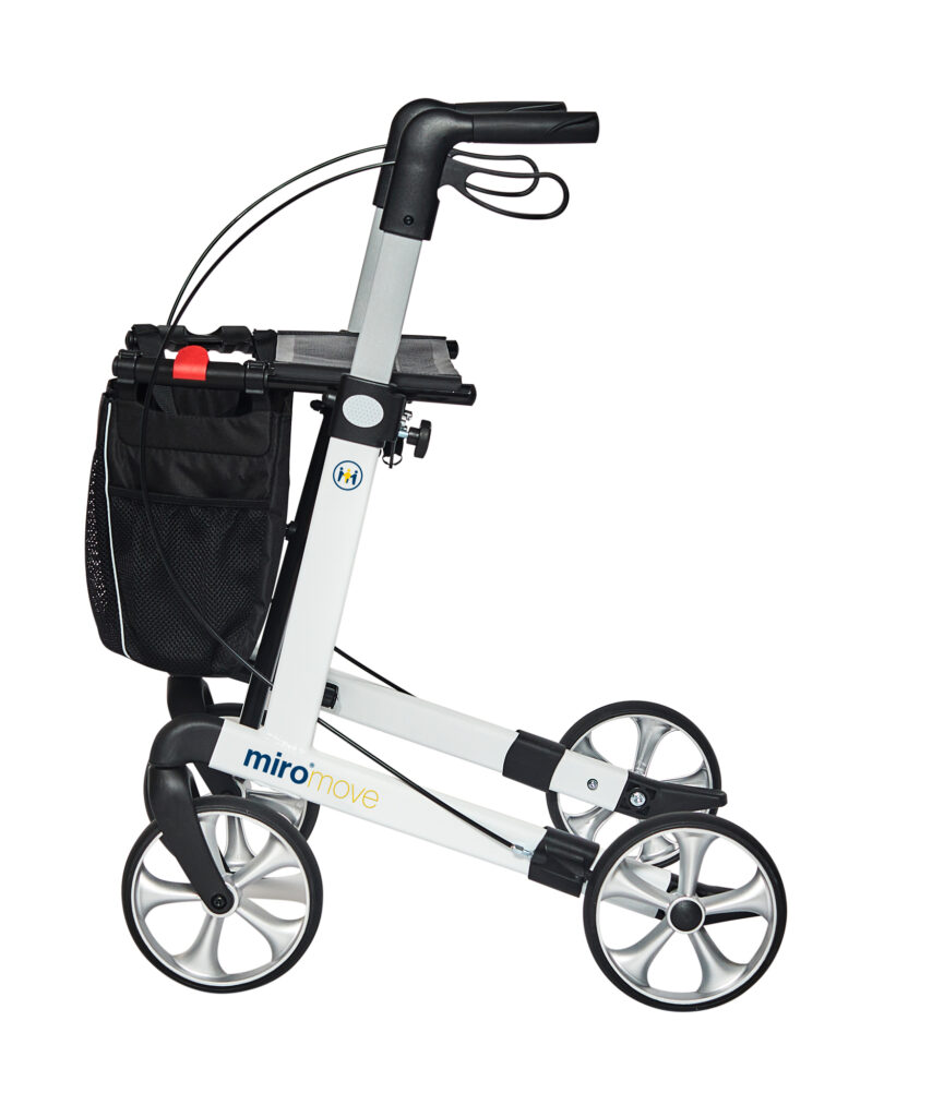 Miro Move - Rollator der Mitschke Eigenmarke herausgestellt vor weißem Hintergrund